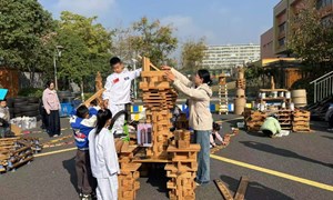 王蕾（后塍幼儿园）—户外拼搭：《航空乐园》